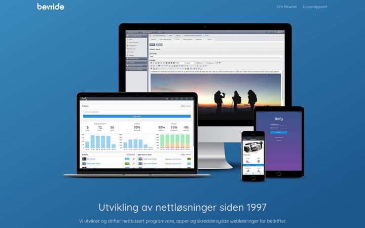 Screenshot of bewide.no