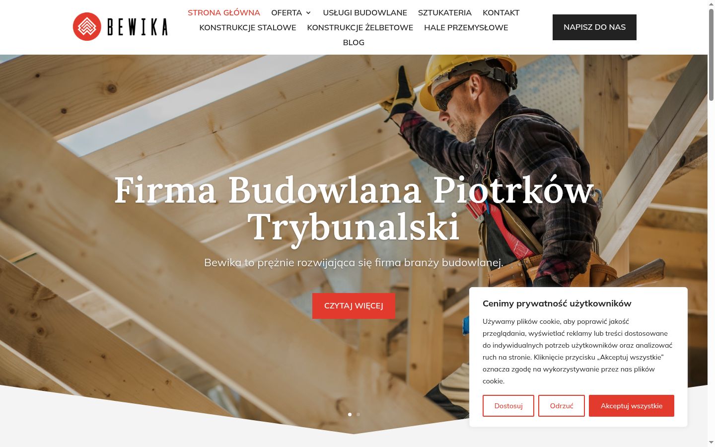 Zrzut ekranu banera zgody wyświetlanego przed jakąkolwiek interakcją