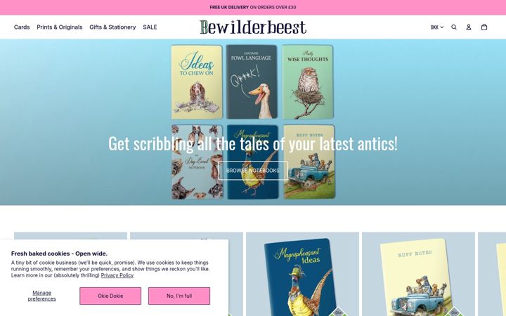 Screenshot of bewilderbeest.co.uk