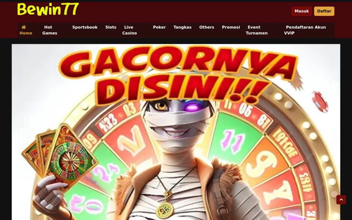 Screenshot of bewin77.com