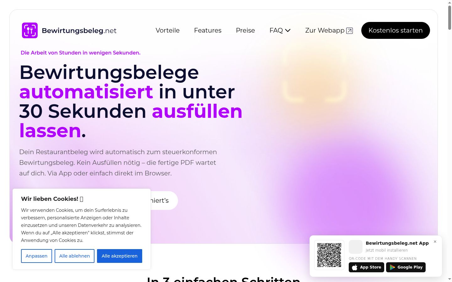 Screenshot tal-banner tal-kunsens muri qabel kwalunkwe interazzjoni