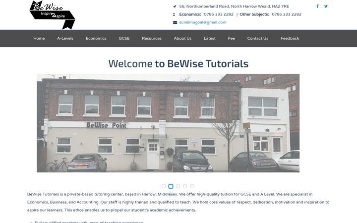 Screenshot of bewisetutorials.co.uk
