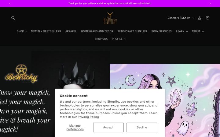 Screenshot ta' bewitchy.com.au