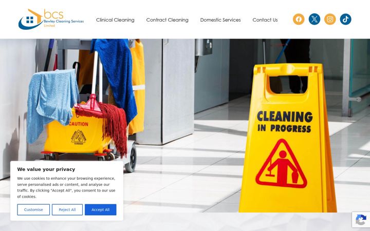 Screenshot of bewleycleaningservices.co.uk