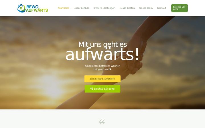 Skærmbillede af bewo-aufwaerts.de
