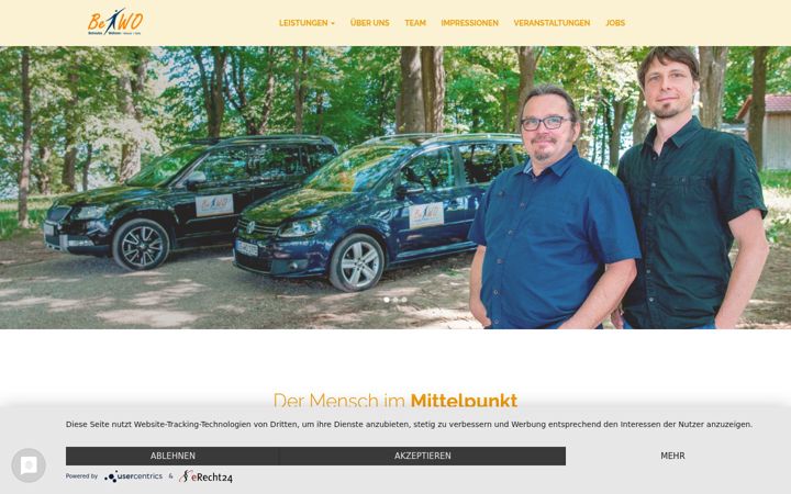 Skærmbillede af bewo-baden.de