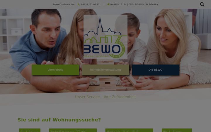 Screenshot of bewo-online.com