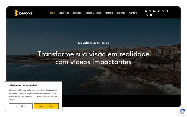 Screenshot of bewondr.com