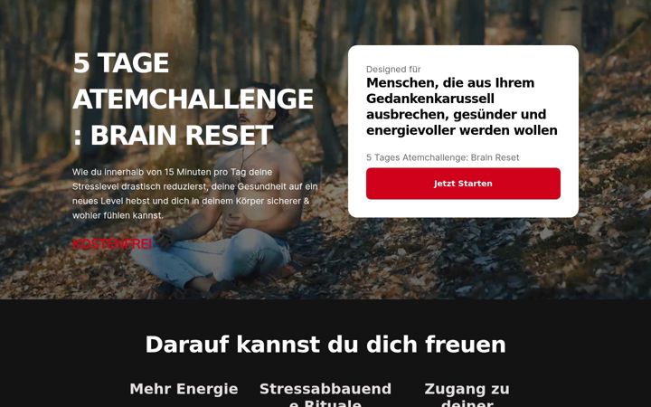 Skærmbillede af bewusste-atmung.de