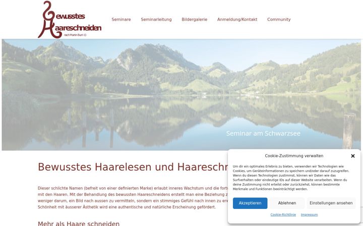 Screenshot of bewusstes-haareschneiden.ch