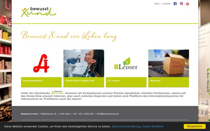 Screenshot of bewusstxund.at