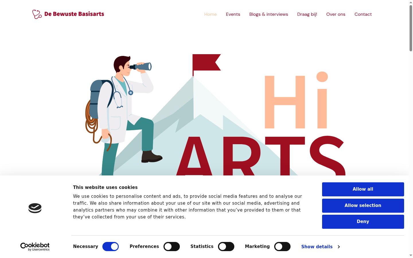 Screenshot tal-banner tal-kunsens muri qabel kwalunkwe interazzjoni