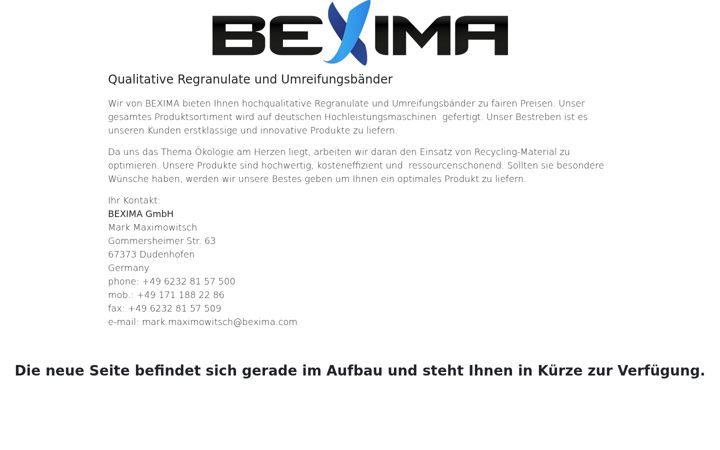 Screenshot of bexima.com