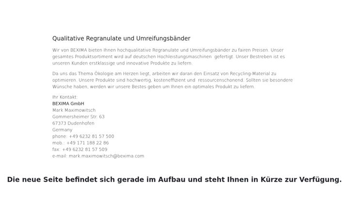 Screenshot of bexima.de