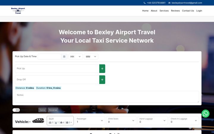 Screenshot of bexleyairporttravel.uk