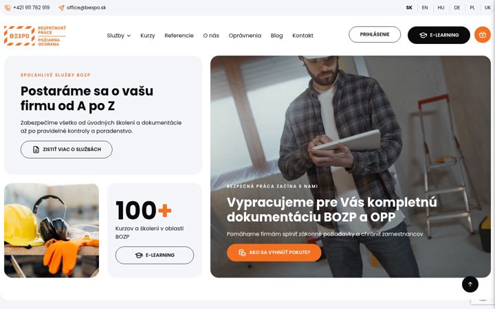 Ekrānuzņēmums no bexpo.sk