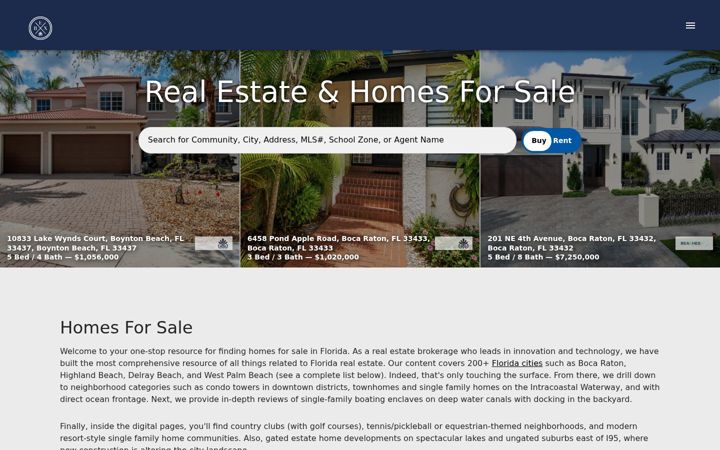 Screenshot of bexrealty.com