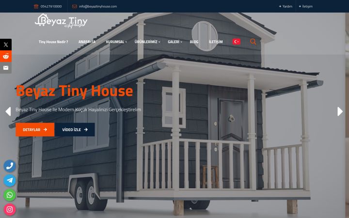 Screenshot of beyaztinyhouse.com