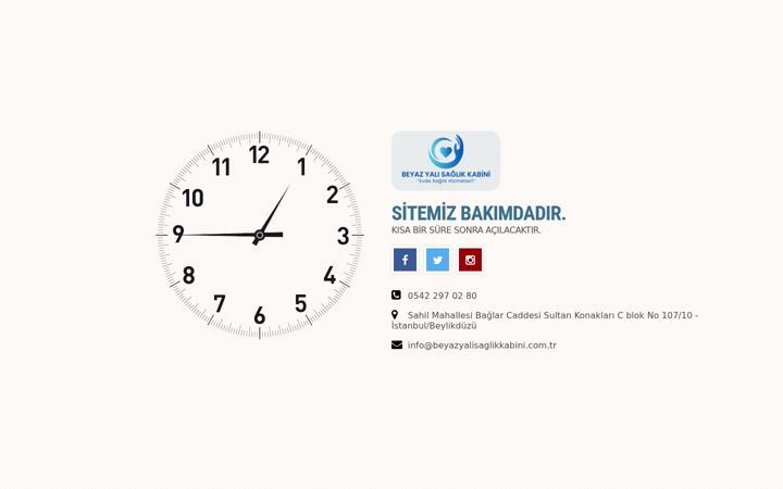 Screenshot of beyazyalisaglikkabini.com.tr