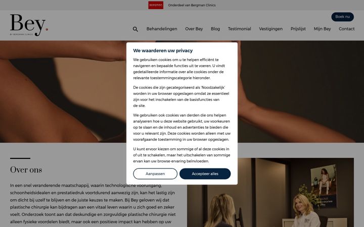 Screenshot of beyclinics.nl