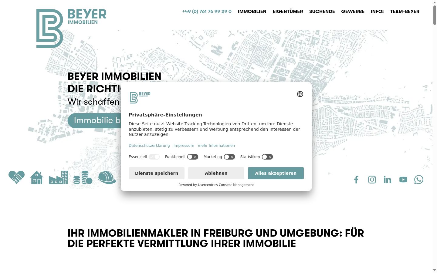 Skjermbilde av samtykkebanneret slik det vises før noen interaksjon