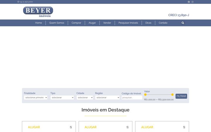 Screenshot stránky beyer.com.br