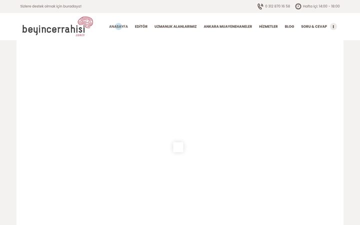 Snimka zaslona za beyincerrahisi.com.tr