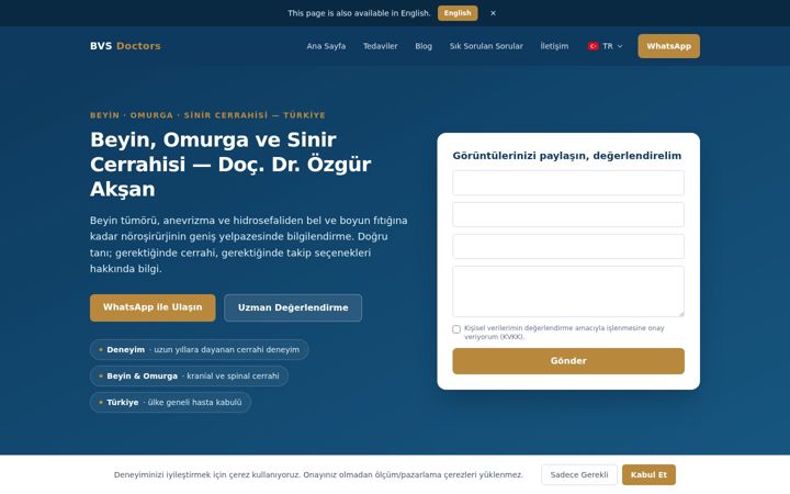 Screenshot of beyinvesinir.com