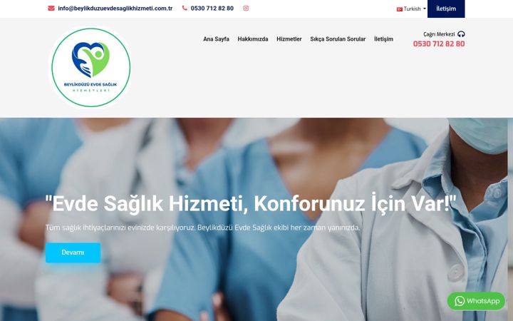 Screenshot of beylikduzuevdesaglikhizmeti.com