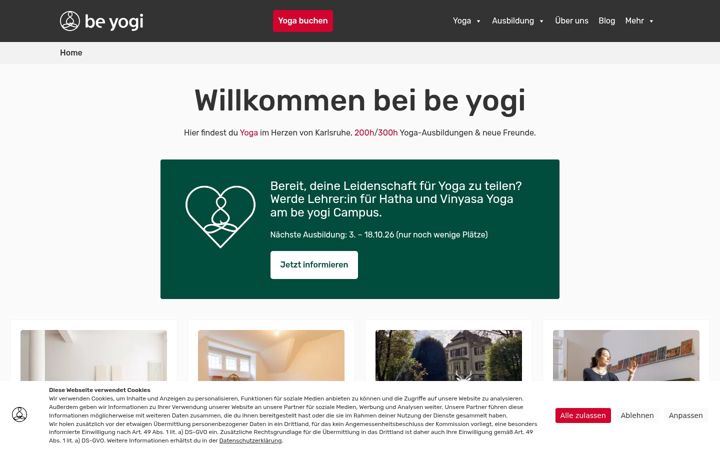 Skærmbillede af beyogi.de