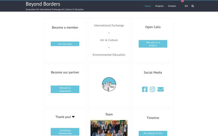 Skærmbillede af beyond-borders-ev.de