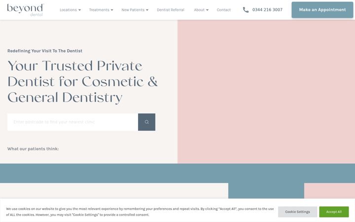 Screenshot of beyond-dental.co.uk