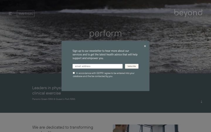 Screenshot von beyond-health.co.uk