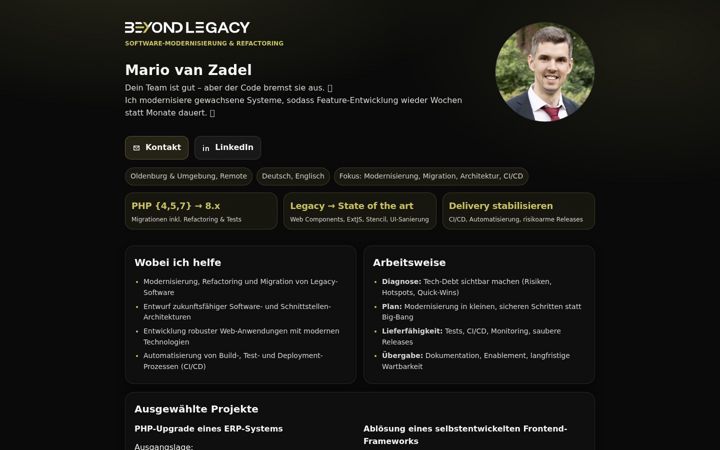 Screenshot of beyond-legacy.de