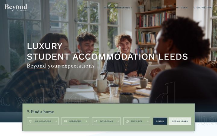 Screenshot of beyond-lettings.co.uk