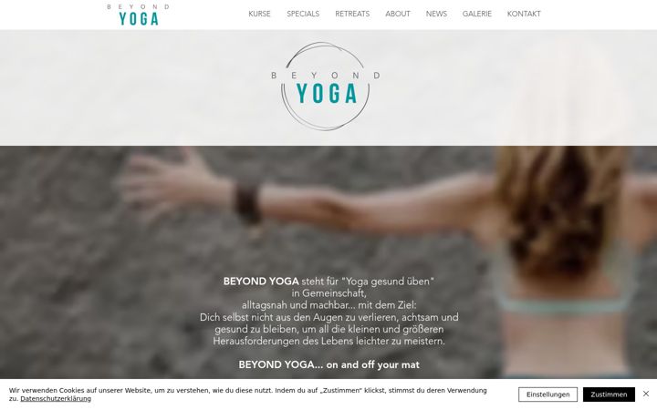 Screenshot of beyond-yoga.de