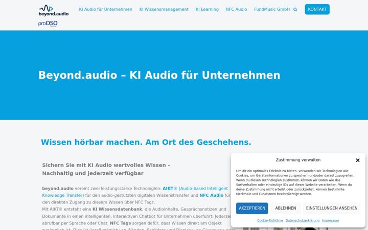 Screenshot of beyond.audio