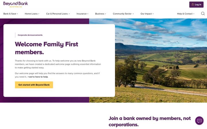 Screenshot stránky beyondbank.com.au