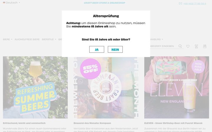 Screenshot of beyondbeer.de