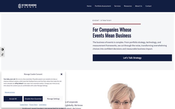 Screenshot of beyondbrandingevents.com