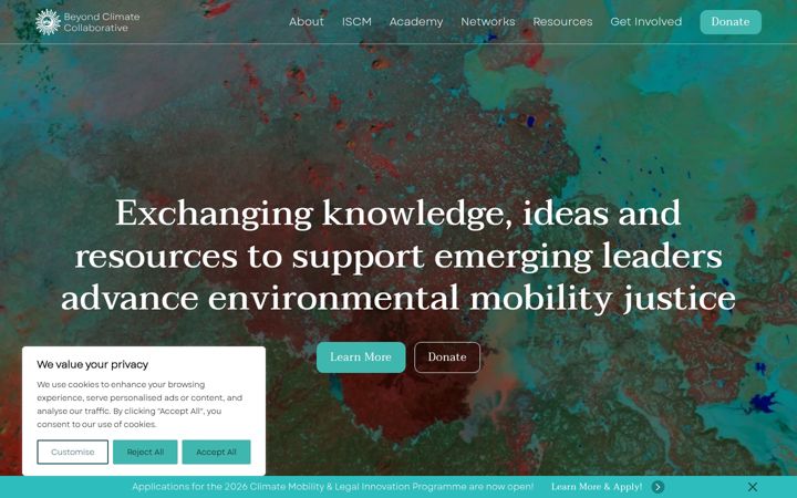 Screenshot of beyondclimatecollaborative.org