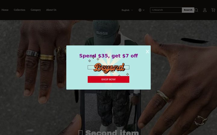 Captură de ecran a beyondclosetstore.com
