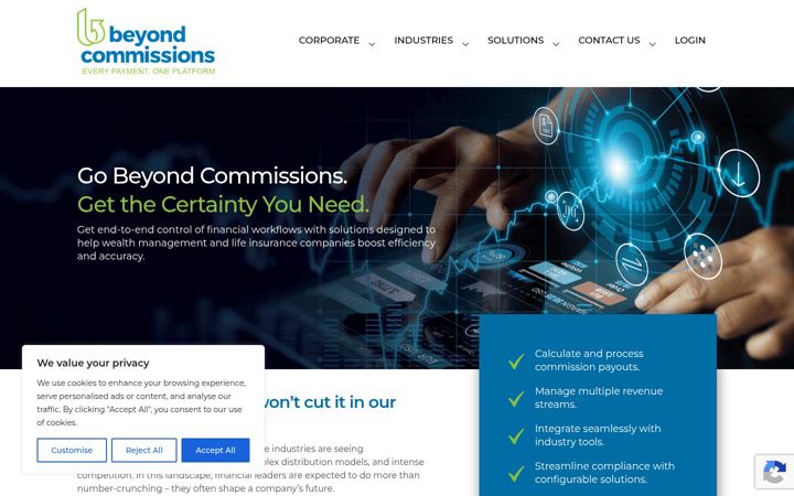 Screenshot of beyondcommissions.com