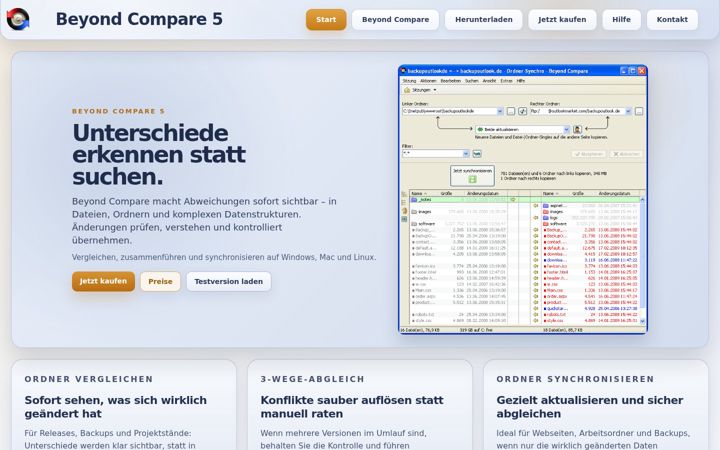 Screenshot of beyondcompare.de