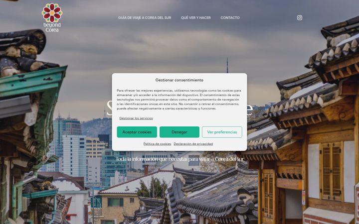Screenshot of beyondcorea.es