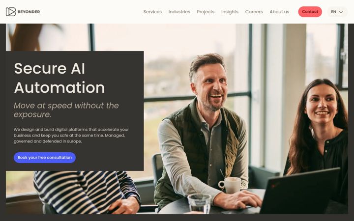 Screenshot of beyonder.eu