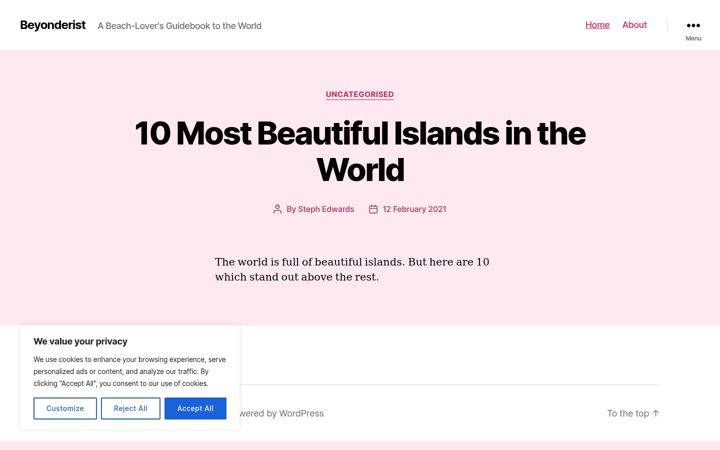 Screenshot of beyonderist.com