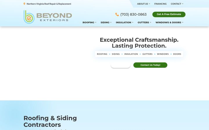 Screenshot of beyondexteriors.com