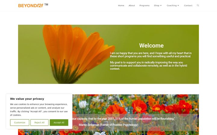 Screenshot of beyondf2f.com