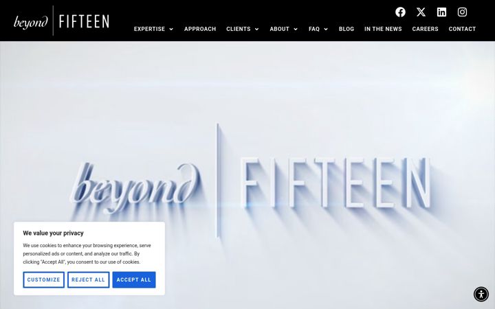 Screenshot of beyondfifteen.com